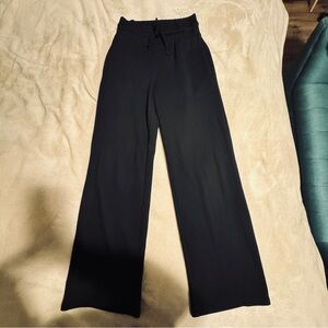Wide leg fleece sweatpants